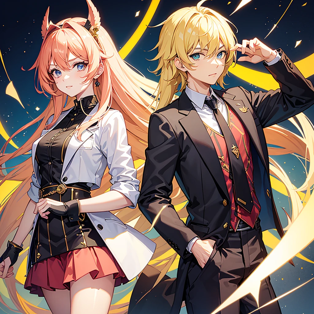2D handsome boy and beautiful girl duo VTuber