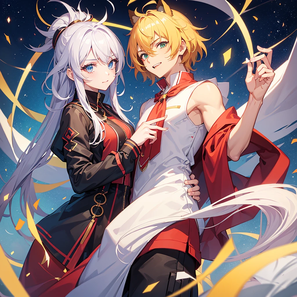 2D handsome boy and beautiful girl duo VTuber