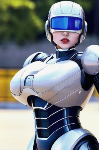 Gloss、Big Breasts、Large puffy lips、Bending over the body、Female Robocop