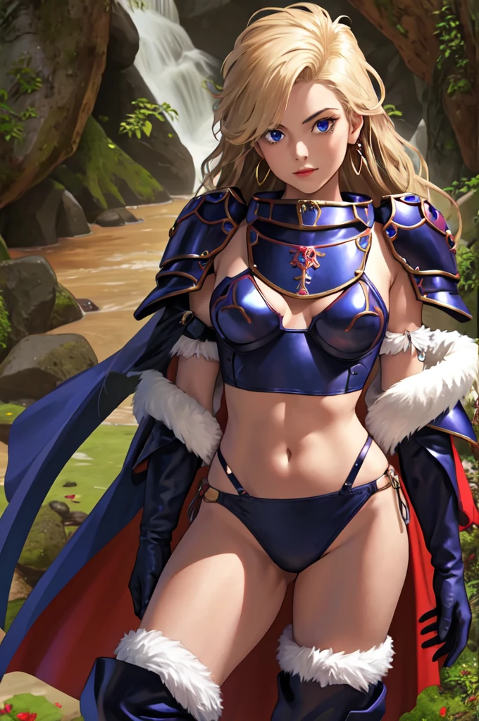 Cartoon character with sword, Art inspired by Masamune Shirow,  Armor Girl, Bikini Armor, Bikini Armor, Bikini Armor female knight, Bikini Armor, tits, Knight Girl, tits、Intense battle scenes,topless, White thighs,Vertical belly button、Skin radiance