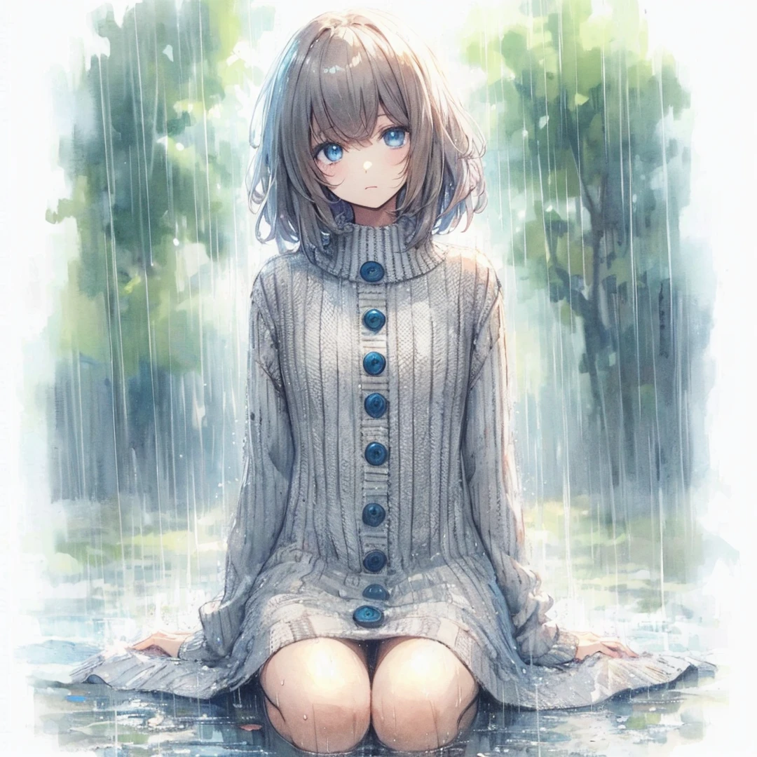 Official art using high-quality hand-drawn watercolor sketch techniques. (best quality,4k,8k,highres,masterpiece:1.2),ultra-detailed,beautiful detailed eyes,A girl with beautiful eyes, everyone, beautiful anime girl, cute anime girl, smooth anime art, anime style, elegant colors, soft lighting, delicate beautiful eyes, very coquettish, (beautiful large breast:1.2), (correct hands:1.2),