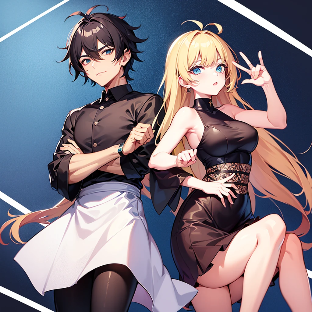 2D handsome guy and beautiful girl duo VTuber More cool