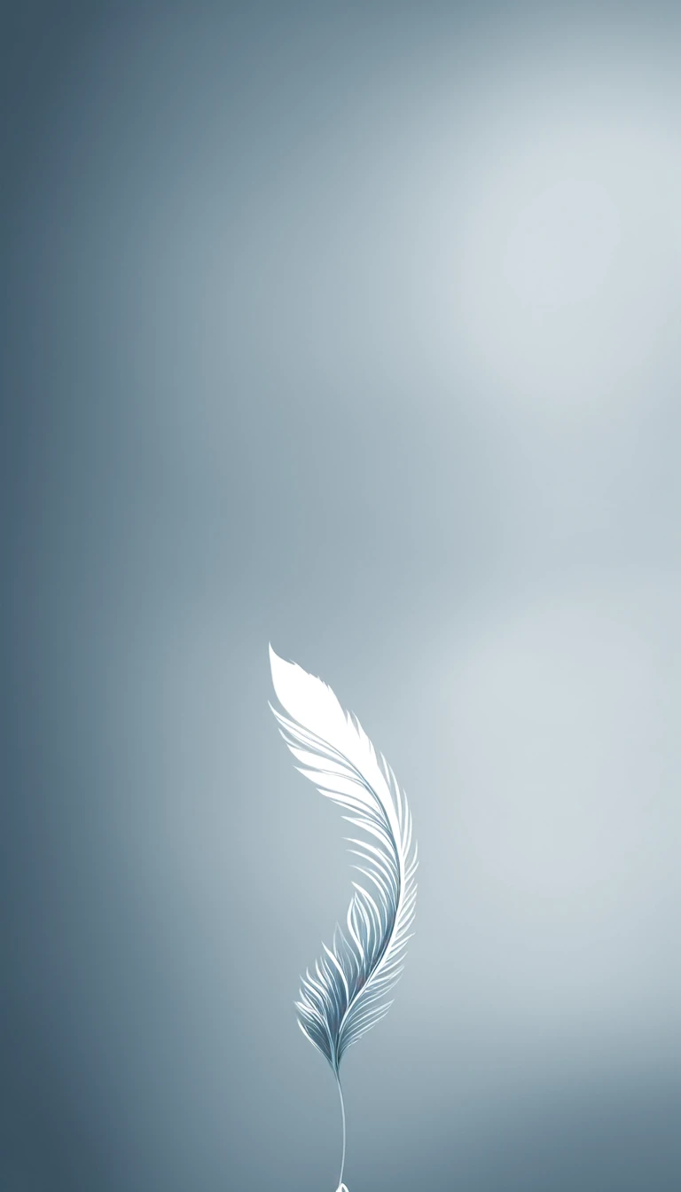 A minimalist, fantastic, poetic, dreamy, captivating, memorable, masterpiece, modern, simple logo design of a feather for the brand “Penamemoria". The logo must convey a sense of music, stories and dreams. Minimalistic logo design of a feather.