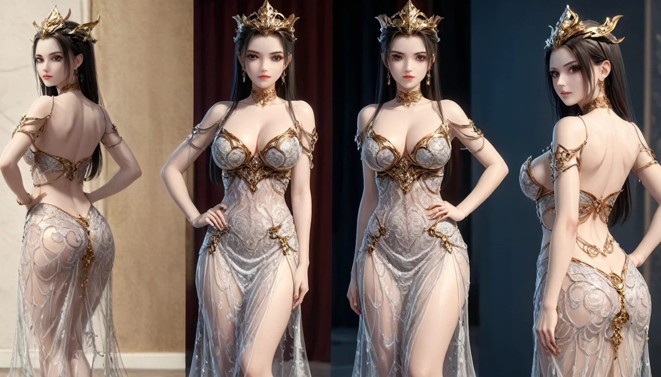 butt), (bedroom), (Sexy Girls), masterpiece, best quality, 1 girl, Bangs, blush, Chest, clavicle, Eyebrows visible through hair, (Gradient platinum hair), Jewelry, Long hair, Looking at the audience, Bright Eyes, ring, (solitary), illustration, fashionable, miss, Strike a pose, background, element, confident, Express, Accessories, majestic, striking, key point, Dynamic poses, ((plump)), (black))Woman in transparent dress,Viewer,(((Full breasts, Keeley University))),Slim waist,(Navel exposed,Bare waist), Long hair, extreme detailed details, Detailed fantasy art, Stunning character art, Beautiful and exquisite character art, Beautiful transparent dress, Very detailed, Large Breasts，饱满Chest，Golden ratio figure，Perfect body，Ultra wide-angle shooting，Full body shot，Body close-up，Full body shot，Wearing a pleated tulle skirt，柔和动漫illustration, 柔和的深色background，Fujifilm XT3 Clear focus, f 5.6, High Detail, Clear focus, Dramatic, (Wearing openwork clothing), (Looking at the audience:1.8), (Natural light), (Tempting)translucent, Good velvet quality, Compared, Divine Light,, Silver hair, 天空background, Absolute Strength,Female angels，Girl in sexy silk,，Large Breasts，饱满Chest，Golden ratio figure，Perfect body，Ultra wide-angle shooting，Full body shot，Body close-up，Full body shot， Wearing a tulle dress, Model shooting style, Large Breasts，饱满Chest，Golden ratio figure，Perfect body，(Extremely detailed CG 8k wallpaper unit), The most beautiful artistic photos in the world, , 8K Ultra HD, ) on the beach，Lazy gesture，Charming and seductive expression，best quality,masterpiece,Ultra-high resolution,(Practical:1.4),original photo,Ultra-high resolution