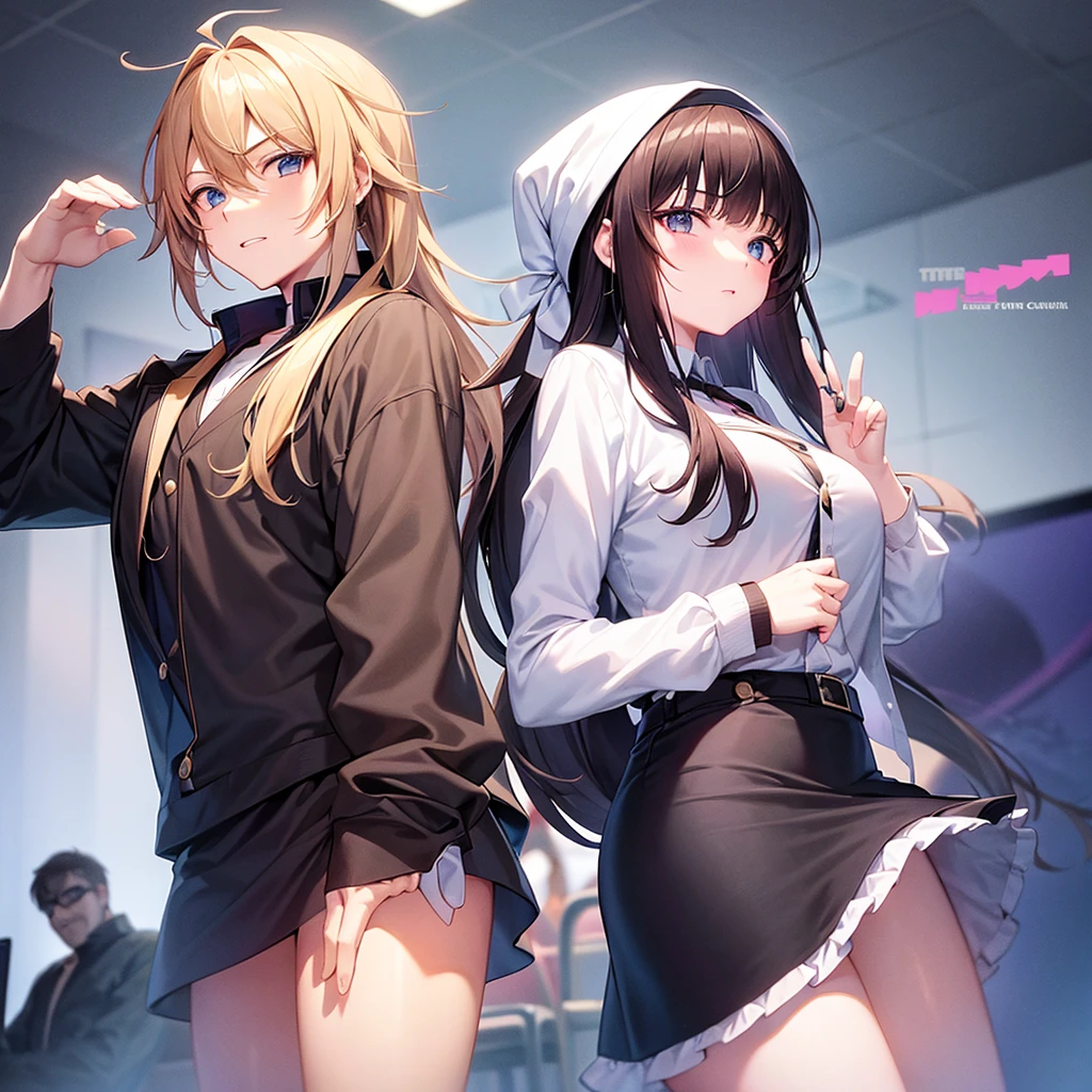 Handsome guy and beautiful girl duo VTuber More cool men and women