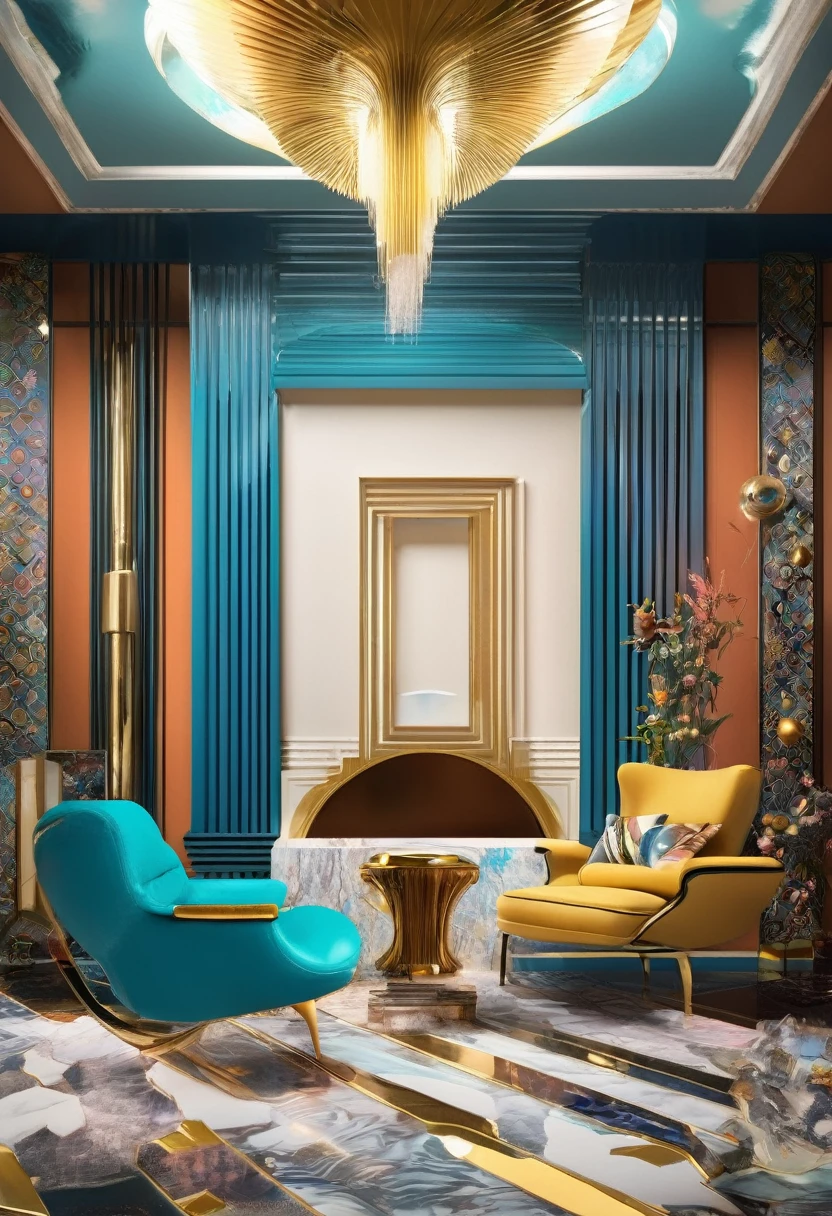 Neo-Vintage Reverie" reimagines in an olustration the past decades with a modern and futuristic touch. Inspiring the glamor and elegance of the 70s and 80s, fusing them with contemporary and technological elements to create a nostalgic but innovative look