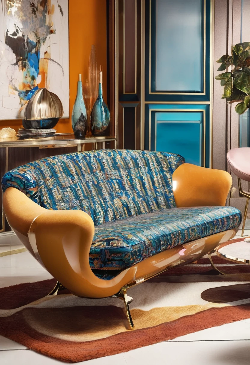 Neo-Vintage Reverie" reimagines in an olustration the past decades with a modern and futuristic touch. Inspiring the glamor and elegance of the 70s and 80s, fusing them with contemporary and technological elements to create a nostalgic but innovative look