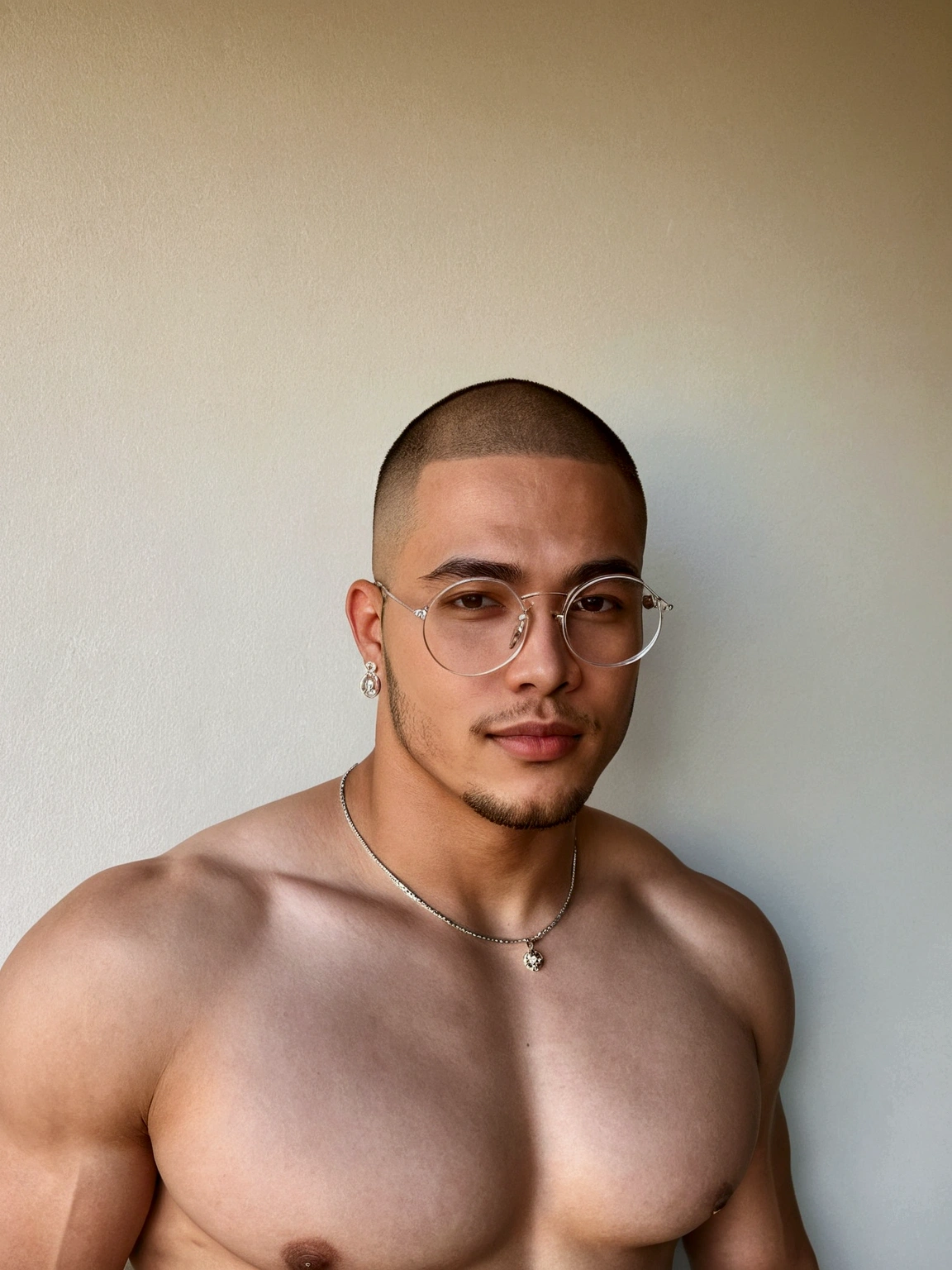White skin big ,handsome guy,Wearing tight transparent,Sunny and lively,Youthful feeling,Wearing nipple rings