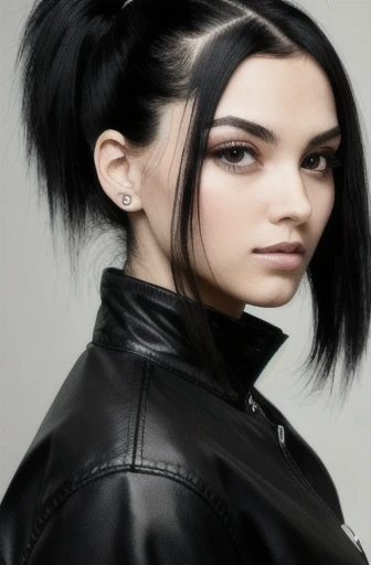 ponytail,tall,Black Hair,The face is in place,Young delinquent