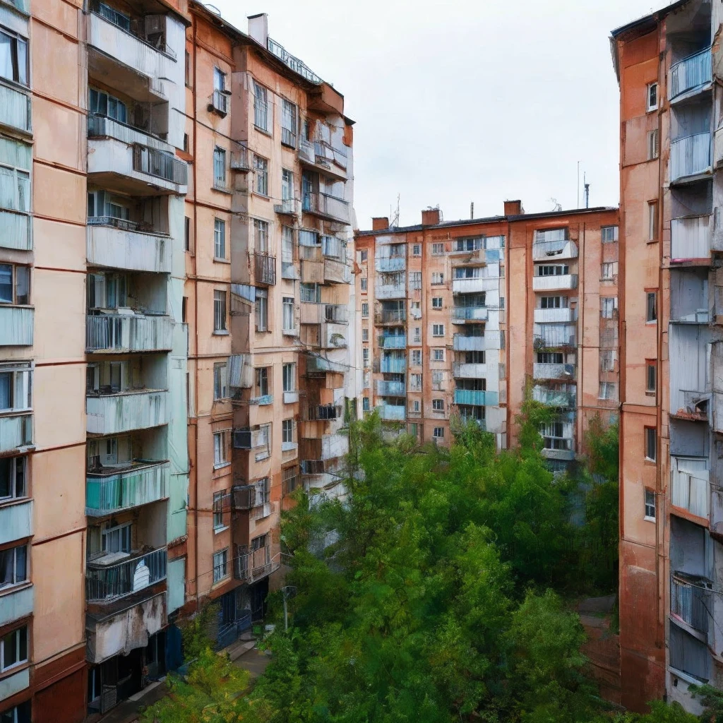 Apartment building, City Street