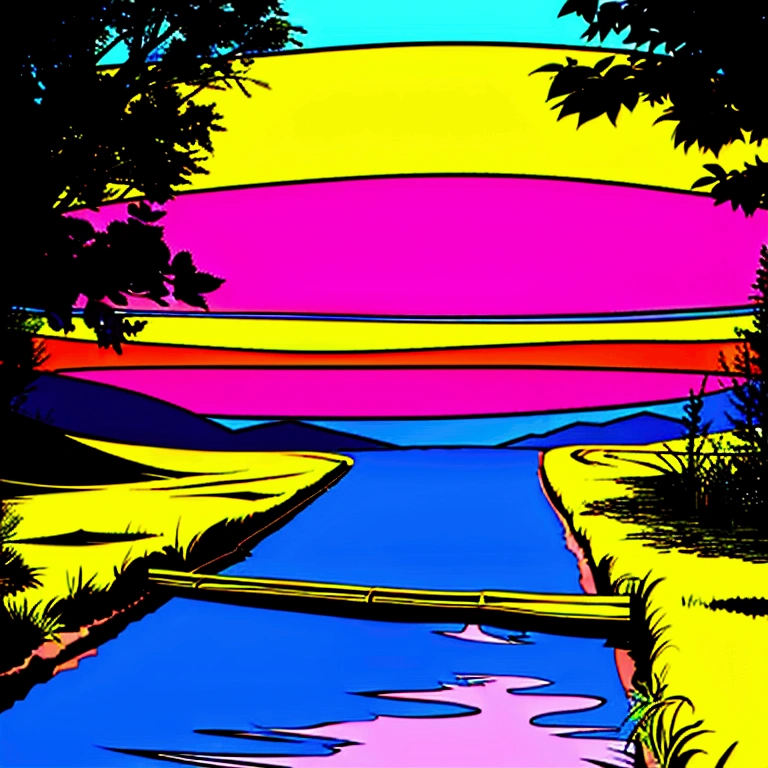 Summer landscape girl 