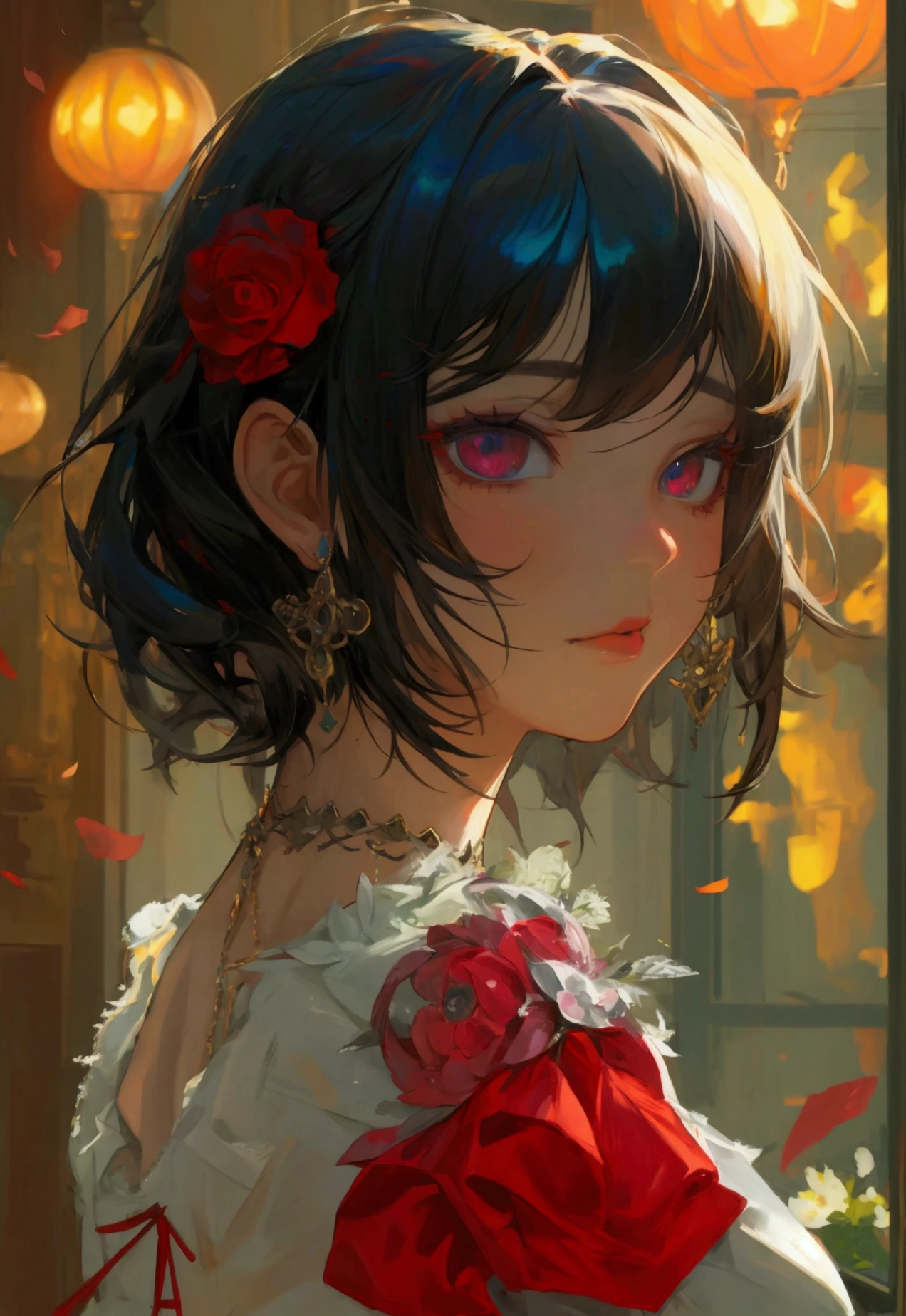 masterpiece, best quality, 1 Girl, Faust, Ahegaio, portrait, Face, 
