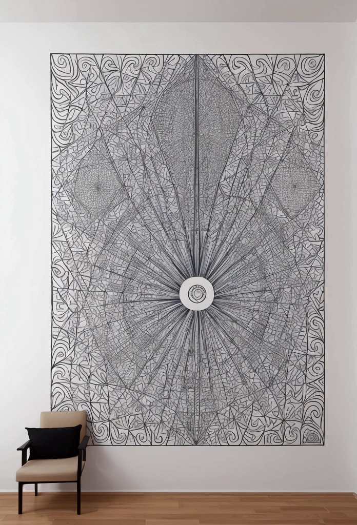 A creative and visually descriptive wall painting that plays with the concept of perception and reality, with a mix of optical illusions, hidden messages, and a range of styles and techniques.
