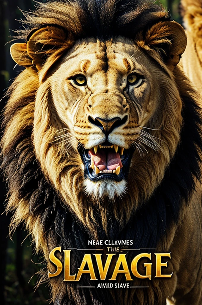 Make a logo whose main theme is something wild ( Lion ), with claws and whose name is "The Savage"