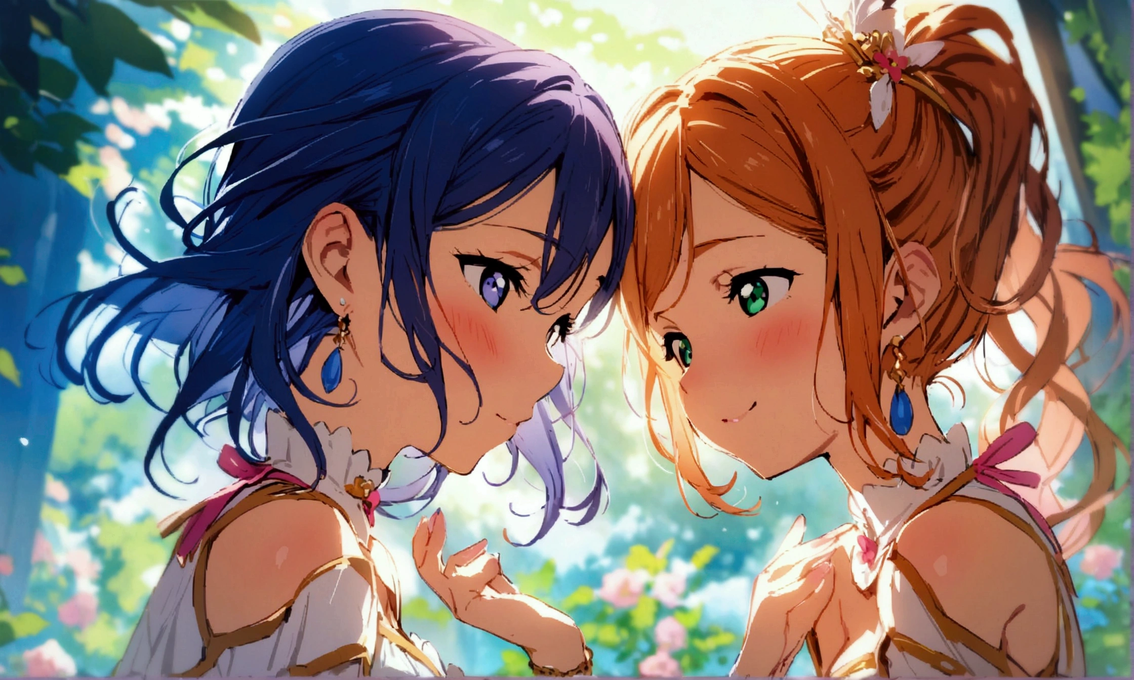 Love Live adult Kanan Matsuura, masterpiece, highest quality, gloss, fantastic background, attire random