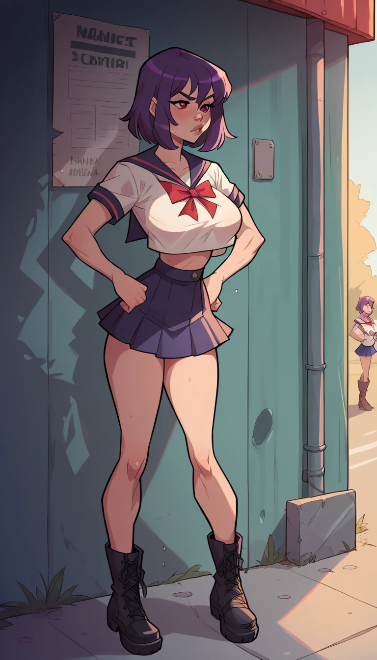 Bulma, flirty, sensual, nudist, sexy pose, hat on, showing off curves, very sexy, expsoing herself, butt focus