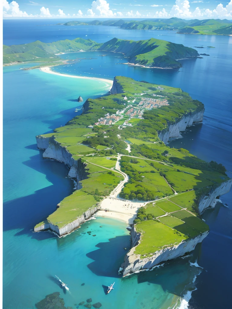 Anime with beautiful island scenery