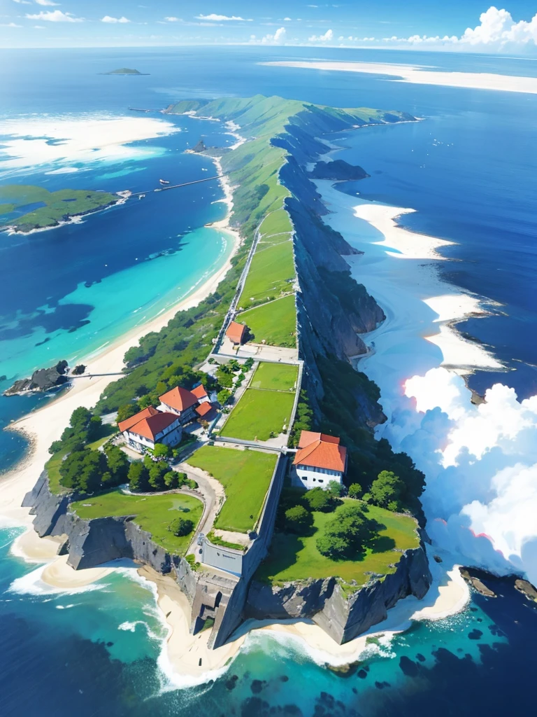 Anime with beautiful island scenery 