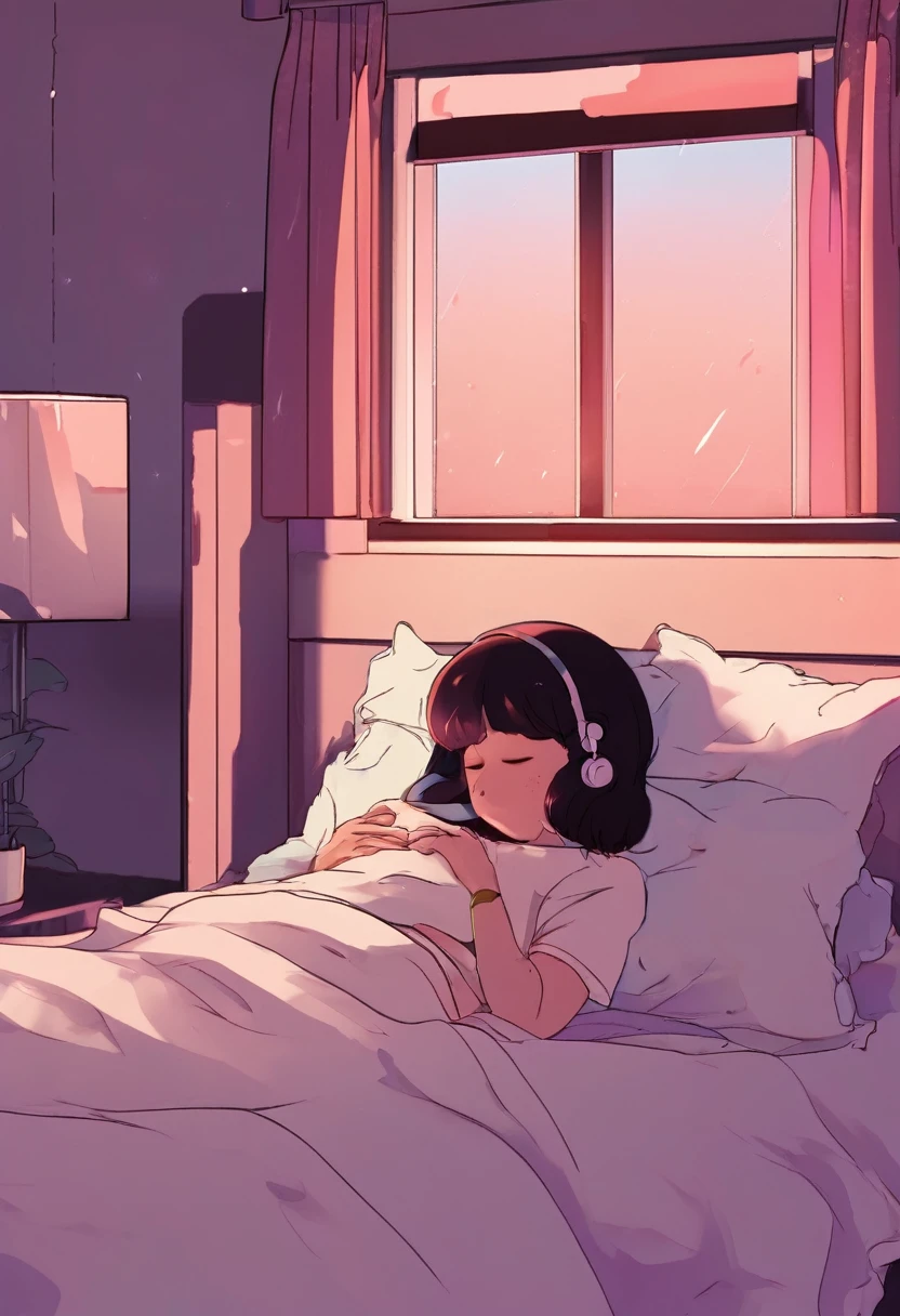 Lofi Lying in bed crying 