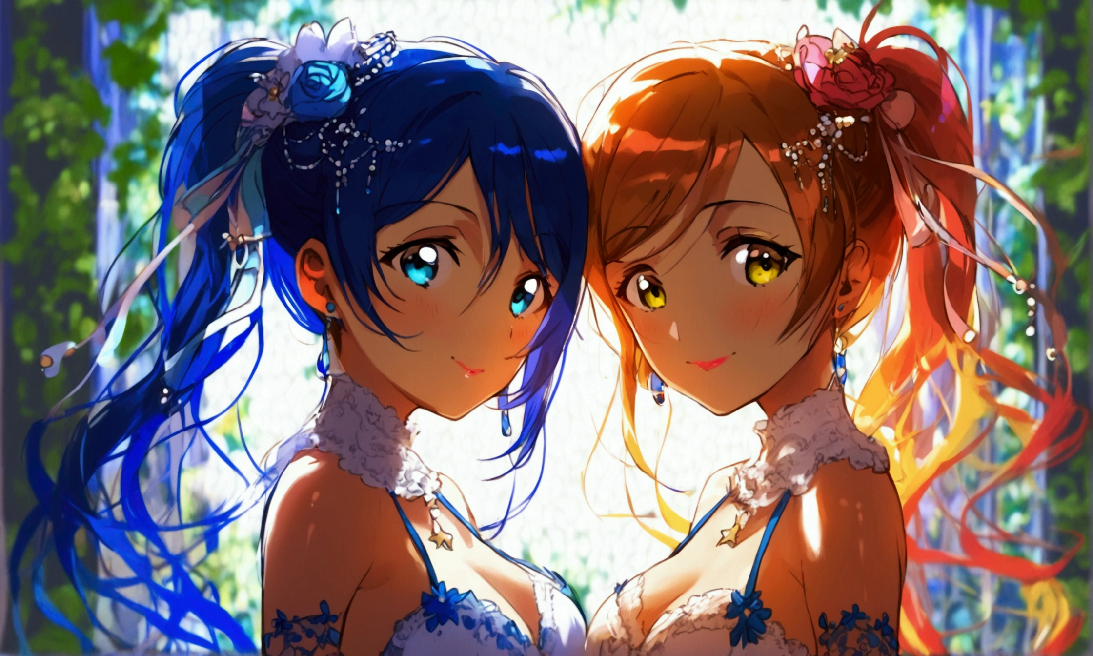 Love Live adult Kanan Matsuura, masterpiece, highest quality, gloss, fantastic background, attire random