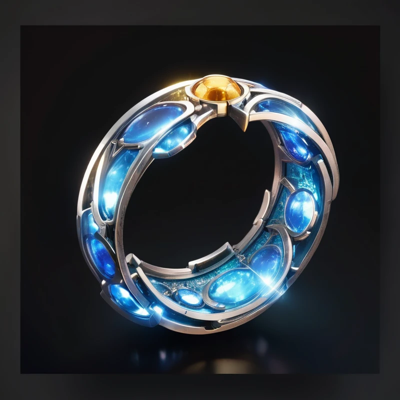Close-up of a round object,Light shines through it, Fantasy Game Ring,