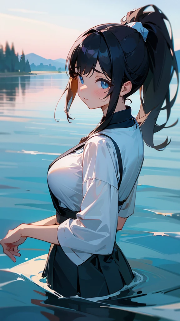 1female,35yo,熟妇,long leges,Big breasts Thin waist,Slim,huge-breasted ,Pornographic exposure, 独奏,(Background with:bamboo forrest,lotuses,lotus flower,exteriors,Lotus pond) She has short silver-white hair,standing on your feet,Sweat profusely,drenched all over the body,seen from the front, hair straight, mostly cloudy sky,(((tmasterpiece),(Very detailed CG unity 8K wallpaper),best qualtiy,cinmatic lighting,detailed back ground,beatiful detailed eyes,Bright pupils,Black eyes,(Very fine and beautiful),(Beautiful and detailed eye description),ultra - detailed,tmasterpiece,)),facing at camera,A high resolution,ultra - detailed),revealing breasts,Bare genitalia, Bulge,legs are open,Raised sexy,Camel toes,Flushed complexion,Open-mouthed,frontage,high school senior,Sailor's cap(Wearing:Chinese Ancient Times,Sailor uniform,Pleated skirt in blue color,athletic sneakers)
