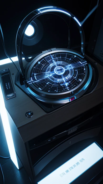 A symbol that represents the fusion between artificial intelligence and human creativity, with graphic elements that combine technological circuits with musical notes.