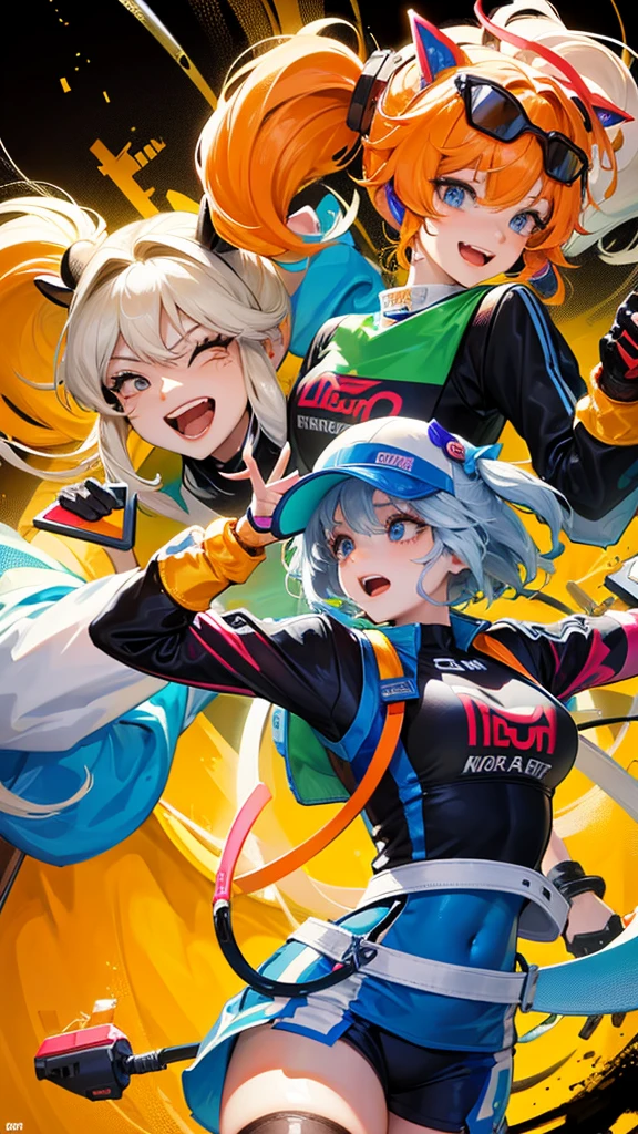 With an energy drink in hand、Thrust forward、A cheerful older sister