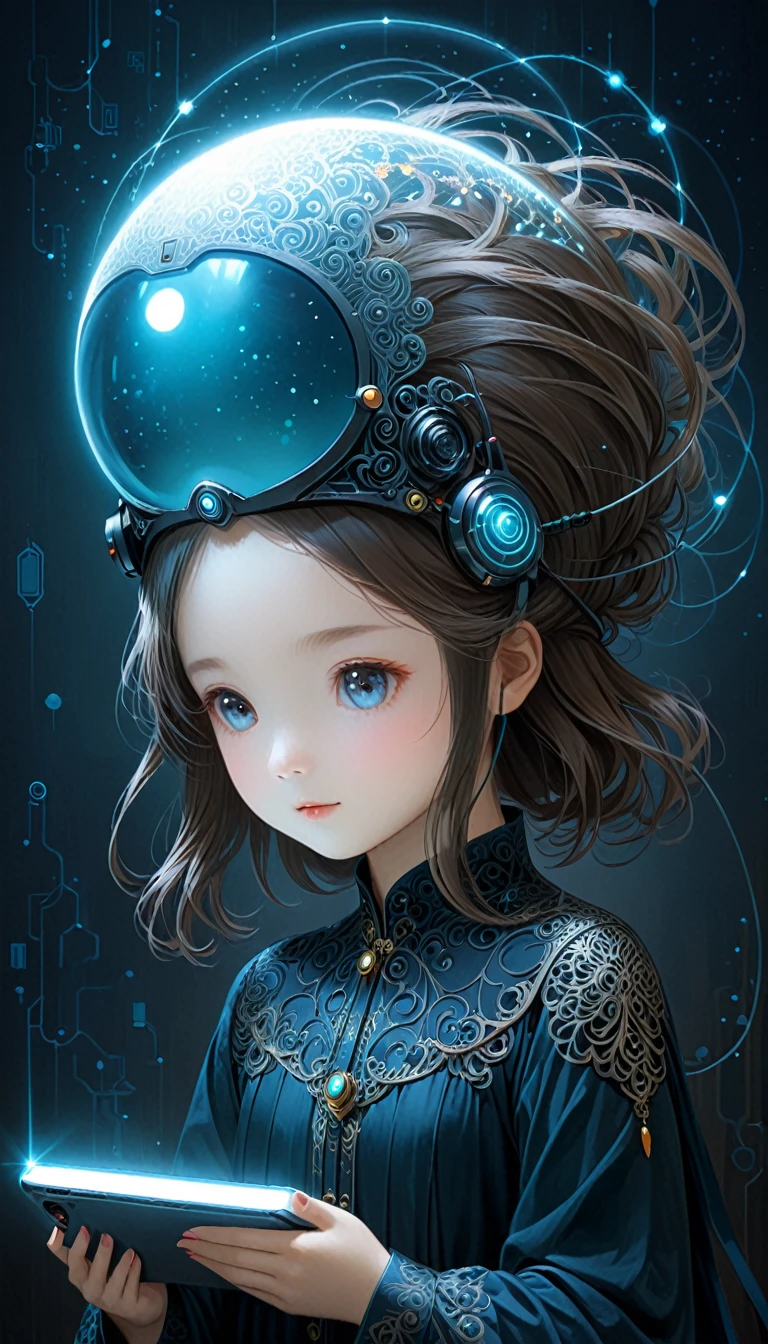 Internet technology girl drawn by Liu Ye and Agostino Arrivabene,