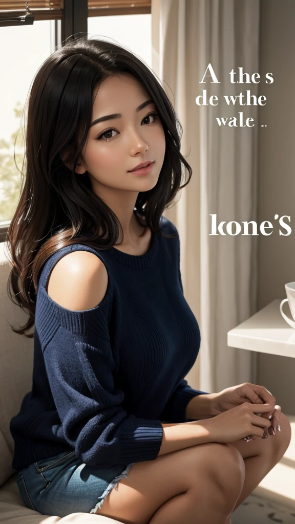 a woman who doesn't exist yet, highly realistic, various pose, you can see the entire body, natural breasts, bra can be seen through the t-shirt