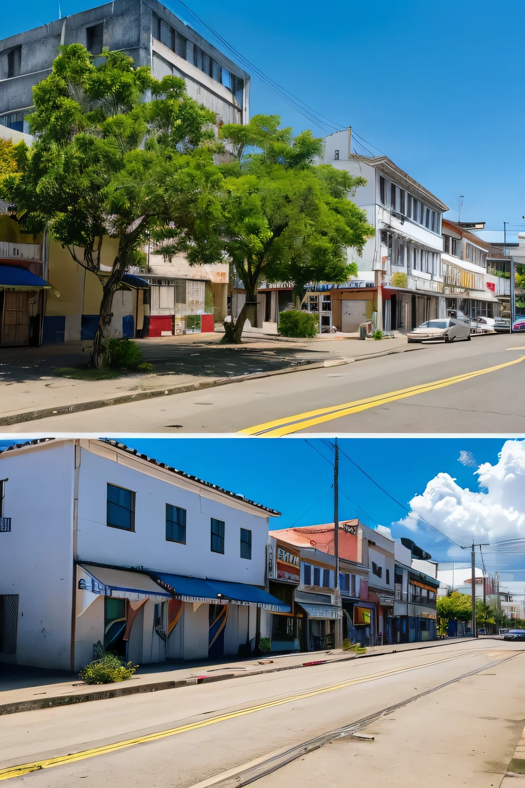 Metaphysics vs. Physics. by francis bacon: A deserted town in the afternoon Ecuador