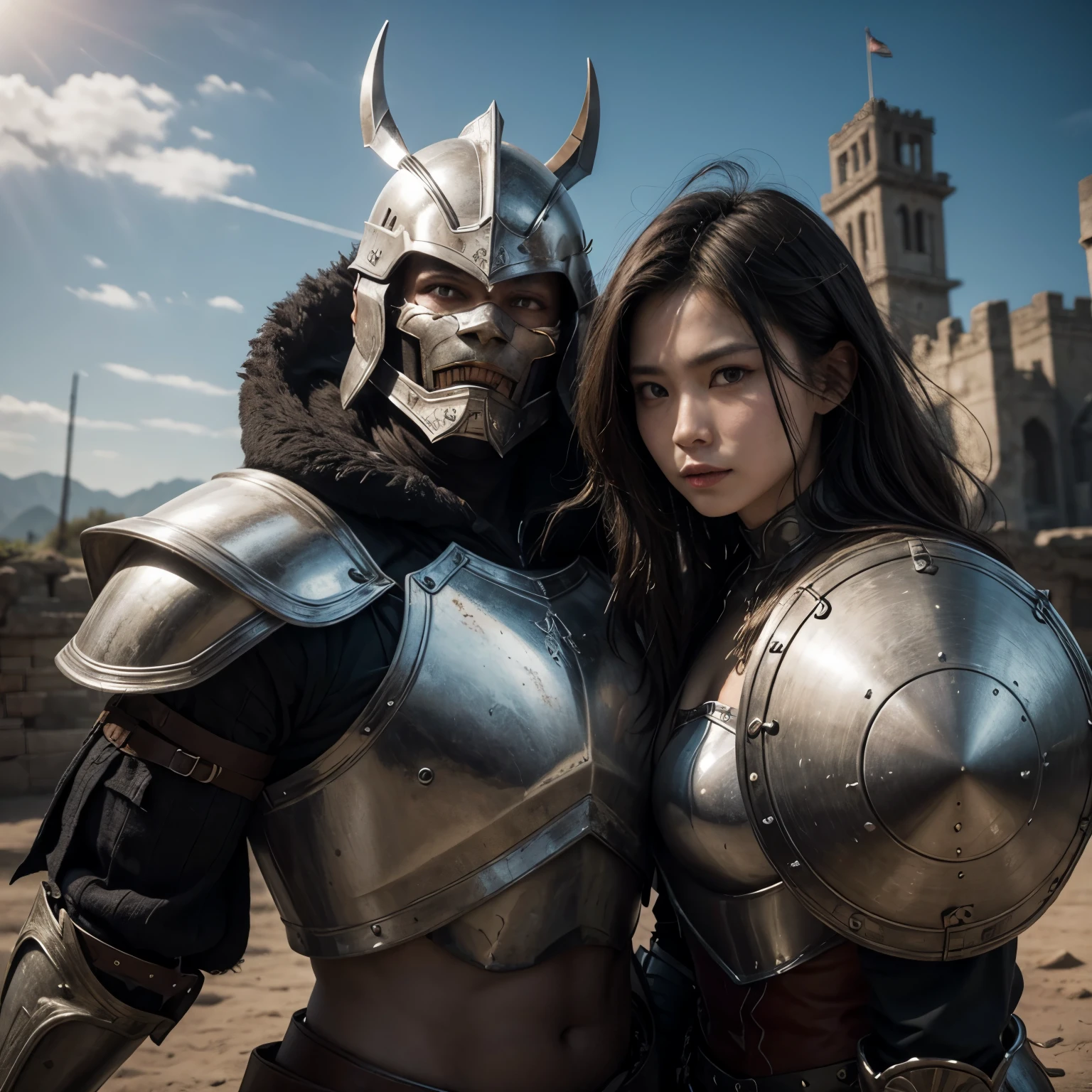 CREATE TWO STRONG WARRIORS WITH ARMOR