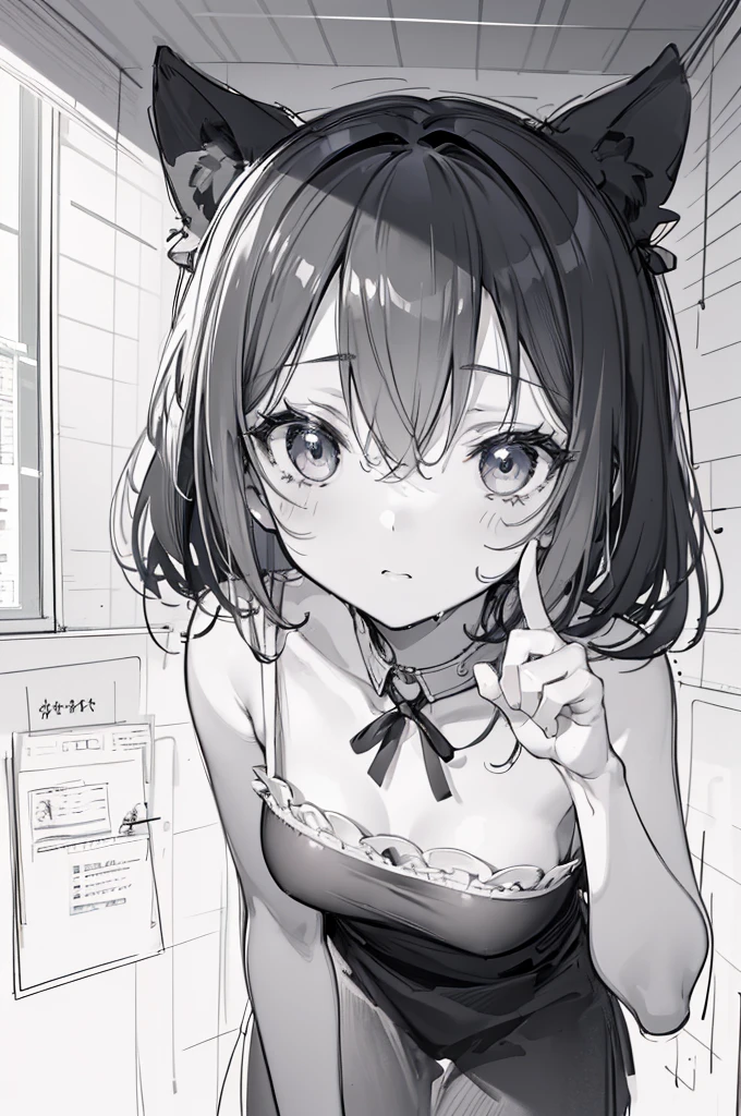 short girl, small breasts, 1 girl, shower, suggestive pose, close up, wet,, multiple views, pencil sketch, (sketch:1.25), best quality, Line draft, highres, (ultra-detailed:1.1), (illustration:1.1), (infographic:1.2), (solo), perfectly drawn hands, standing, cohesive background, paper, action, (character design:1.1)