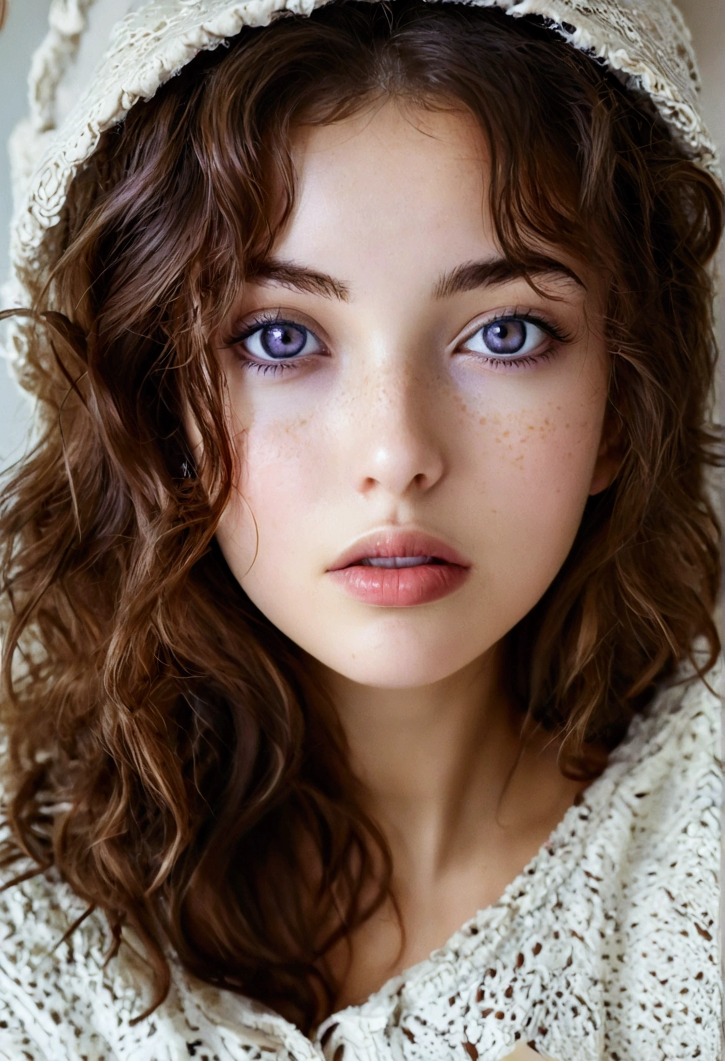 arafed, femme, à, vêtements noirs, fille sexy aux yeux marrons, grand , portrait sophie mudd, cheveux bruns et grands yeux, selfie d'une jeune femme, yeux de la chambre, violette myers, sans maquillage, maquillage naturel, regarder directement la caméra, ferme ta bouche, a l'air séduisant, visage avec artgram, maquillage subtil, Superbe photo de tout le corps, dans la chambre, clivage formrs généreuse en nuisette