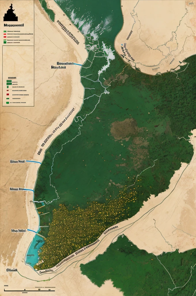 Bangladesh Map with cow dung