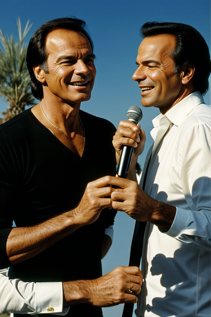 An image of a dill with the singer Julio Iglesias and a CD