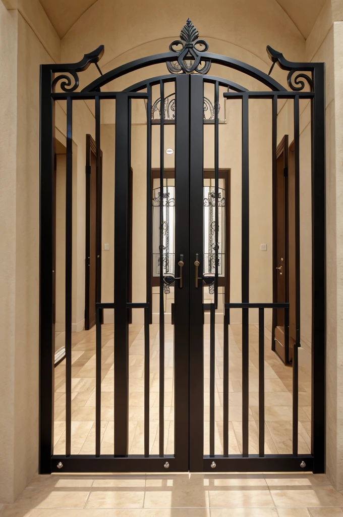 6 feet height 5 feet width designer double door iron gate for home