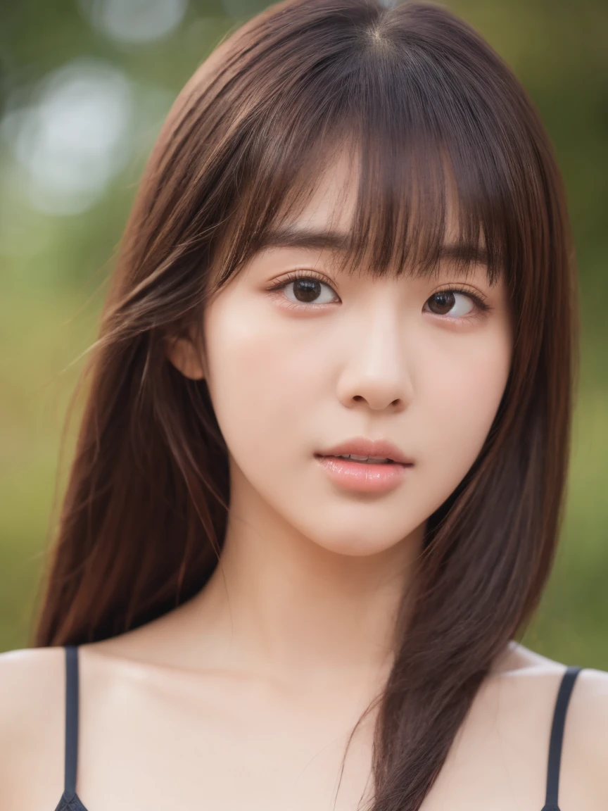 (8K), (Highest quality:1.4), (Hmph:1.2), (Realistic:1.3), (RAW Photos), (The best beautiful girl), (whole body)、The nose is thin、(Ultra-high resolution), (Detailed face), Flawless, Beautiful and cute face, (Slim body), Beautiful Hair, short hair、bangs, (Symmetrical eyes:1.3), (fine grain), (Detailed skin)、18-year-old、Flat chest、Small breasts、Flat boobs
