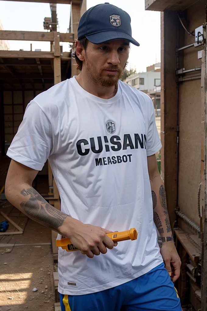 Messi is a construction worker