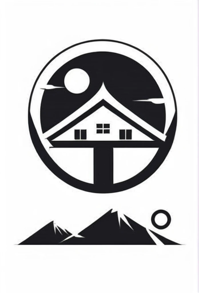 Fashionable logos of the Japanese construction industry

Pretty cool
chic and modern design

A logo with a Japanese house painted inside a circle-shaped logo

The logo is monotone in black and white

a round sun above the house
Only the sun is designed to be orange

White background