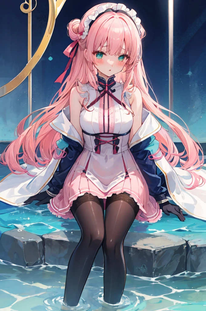 She looks away shyly Embarrassed expression Big Mouth Open your mouth a little Blonde long hair anime Romanesque style super curly hair Super long sideburns A wet and see-through salmon pink turtleneck wedding dress cuteポージング Pool at night Droopy eyes Ribbon Headband 天蓋付きのcuteベッド Aqua Blue Rubber Sheet Aqua Blue Rubber Bed Sitting Blushing A salmon pink berry long skirt that becomes transparent when wet Wet and see-through salmon pink tights Wet and see-through salmon pink underwear Metallic luster chest mesh Multiple ribbons Wet with rain Wet and see-through salmon pink super long gloves Wet and see-through salmon pink pantyhose A shocking pink garter belt that becomes transparent when wet beauty beautiful cute clear Big eyes Droopy eyes Sharp eyes Pale pink rouge Shocking Pink Pink Long Boots A salmon pink bodysuit that becomes transparent when wet