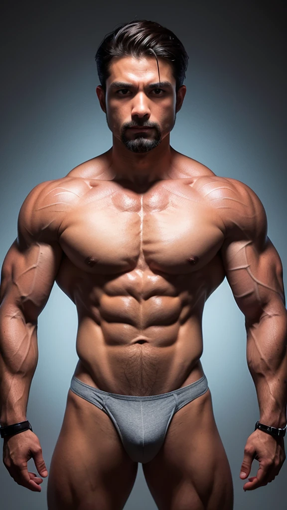 Create a AI image of a human body muscles mass 
