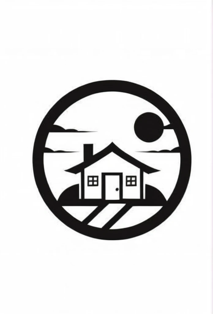 Fashionable logos of the Japanese construction industry
Pretty cool
chic and modern design
A logo with a cool Japanese-style house painted inside a circle-shaped logo
The logo is monotone in black and white
a round sun above the house
Only the sun is designed to be orange
White background