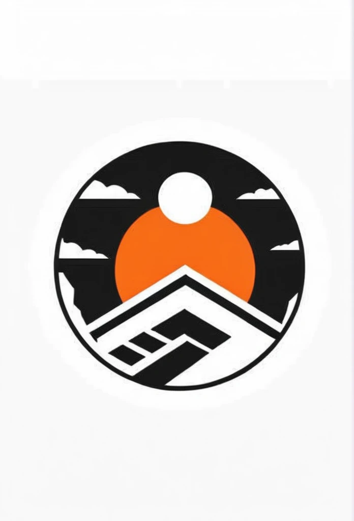 Fashionable logos of the Japanese construction industry
Pretty cool
chic and modern design
the orange sun
A logo with a cool Japanese-style house painted inside a circle-shaped logo
The logo is monotone in black and white
a round sun above the house
Only the sun is designed to be orange
White background