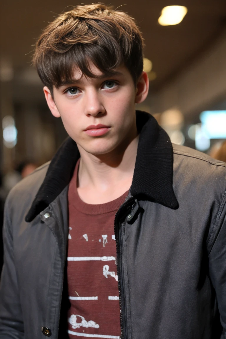 photo of handsome gangster teenage men ,mall