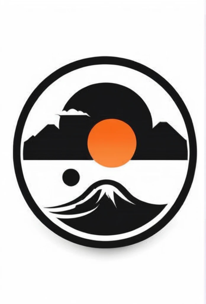 Fashionable logos of the Japanese construction industry
Pretty cool
chic and modern design
the orange sun
A logo with a cool Japanese-style house painted inside a circle-shaped logo
The logo is monotone in black and white
a round sun above the house
Only the sun is designed to be orange
White background
