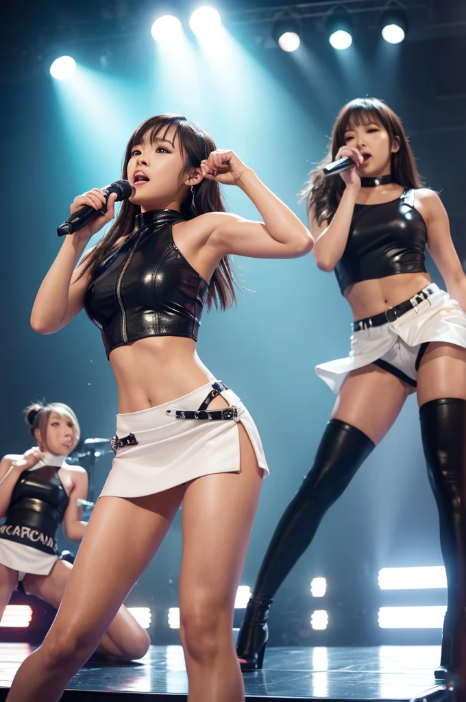 Full-body images of super miniskirt punch and other sexy singers