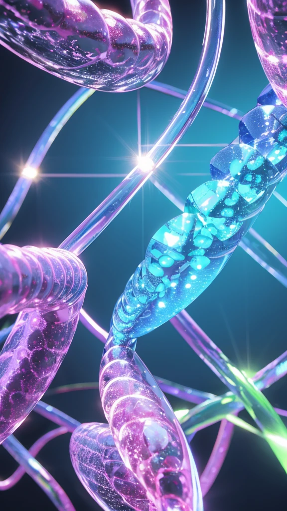 Create a AI image of a protein with DNA style