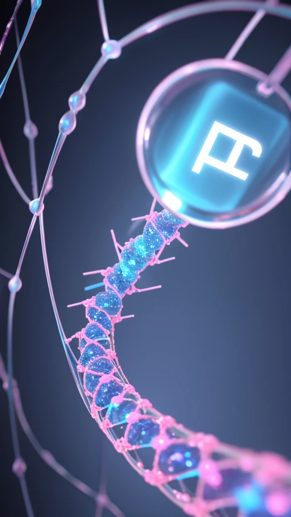Create a AI image of a protein with DNA style