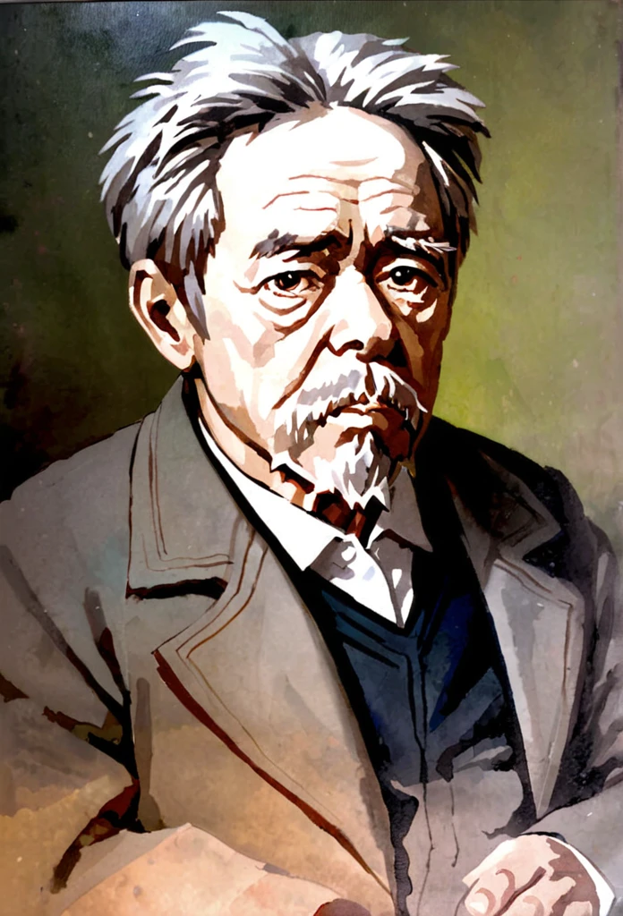 Very old man(Chekhov), oil painting